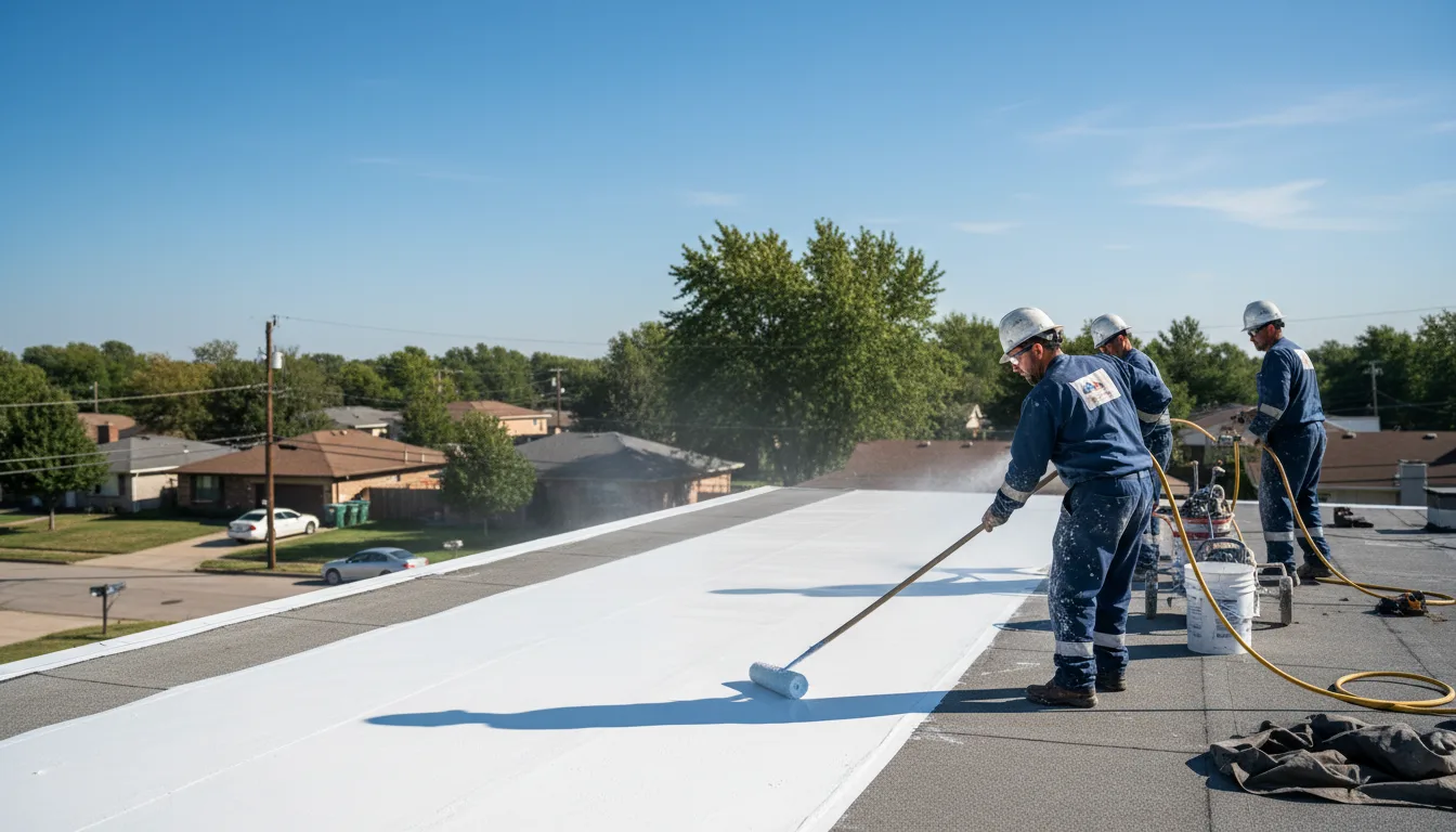 Commercial roof coating in Louisville, OH near me